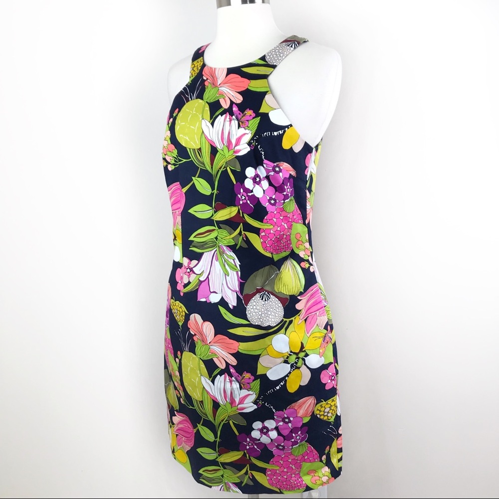 NWT Trina Turk Navy & Floral Print Midi Dress, 4 - Picture 3 of 8